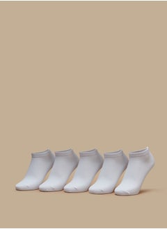 Buy Solid Ankle Length Socks - Set of 5 in Saudi Arabia