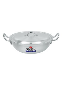 Buy Sonex Traditional Round Karahi Aluminium  Wok, Authentic Asian Cooking, Long Lasting Durable Construction, Kitchen Essentials, Metal Finish, Generous Size (29 cm & 4.5 Ltr) in UAE