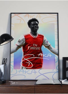 Buy Bukayo Saka Arsenal Poster With Frame 30x40 cm in UAE