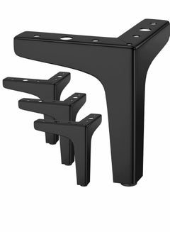 Buy Furniture Legs, 10cm Heavy Duty Furniture Metal Table Legs with Screws & Protector Feet in Saudi Arabia