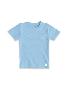 Buy LUAY Unisex 100% Bamboo based Ultra- Soft fabric Half Sleeve T-Shirt -Clear Blue in UAE