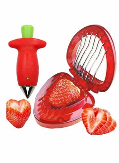 Buy Strawberry Slicer Set, Potatoes Pineapples Carrots, Fruit and Vegetable Picker Tools, Stainless Steel Blade Kitchen Tools Gadgets in UAE