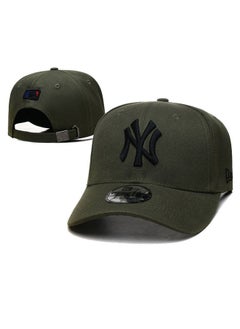 Buy New era sun hat, flat brim hat, outdoor men's and women's sports duckbill hat, military green in UAE