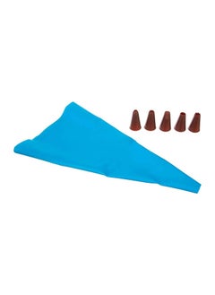 اشتري 5 Pcs Silicone Reusable Cream Pastry Bag Blue في مصر