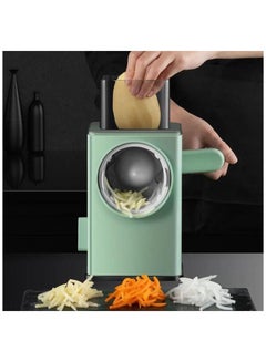 Buy The new multifunctional manual vegetable and cheese grater with 3 stainless steel blades in Saudi Arabia