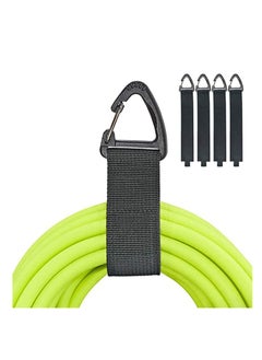 اشتري Extension Cord Holder Organizer, 16 inch Hook and Loop Heavy Duty Storage Straps with Triangle Clips, Extension Cord Hanger for Garage Organization and Storage Cord Wrap Keeper 4 Pcs (Black) في الامارات