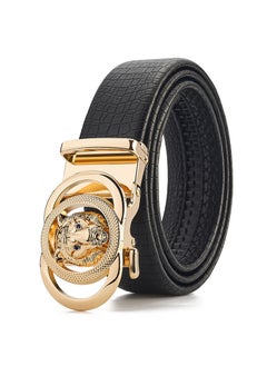 Buy New Leopard Head Automatic Buckle Leather Belt in Saudi Arabia