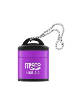 Buy 480Mbps Mini Micro SD Card Mobile Phone High-Speed TF Memory Card Reader Computer Car Speaker Card Reader(Purple) in Saudi Arabia