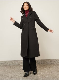 اشتري Regular Fit Wool Like Double Breasted Midi Dress Coat في السعودية