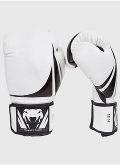 اشتري Challenger Boxing Gloves, Pair Of Full Finger Professional Boxing Gloves Black/White في الامارات