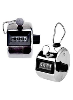 اشتري Tally Counter, Handheld Mechanical Clicker, Silver (Pack of Two) في الامارات