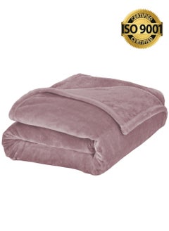 Buy Lightweight Velvet Blanket, Mora Series, 350GSM, Double Size 260 x 240 cm, Extra Soft All Season Fleece Blanket, Bed And Sofa Blanket in Saudi Arabia