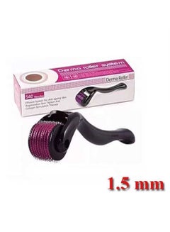 Buy Titanium Micro Needle Derma Roller Black/Pink 1.5ML in UAE