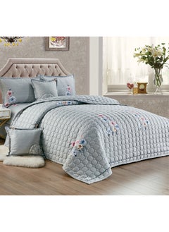 Buy Compressed Colored Comforter Set Single Size 4 Pieces 1 comforter + 1 bed sheet + 1 Pillowcase + 1 cushion case in Saudi Arabia