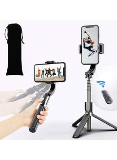 Buy 3 In 1 Selfie Stick Wireless Foldable Gimbal Stabilizer Tripod with Remote Shutter for Smartphone  Aluminum Alloy in Saudi Arabia