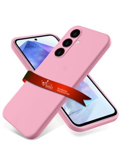 Buy Soft Liquid Silicone Case Cover For Samsung Galaxy A55 5G 2024 Pink in Saudi Arabia