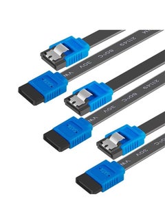 Buy 3 Pack SATA Cable III 6Gbps Straight HDD SDD Data Cable with Locking Latch 18 Inch Compatible for SATA HDD, SSD, CD Driver, CD Writer in Saudi Arabia