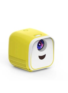 اشتري L1 Children Projector Mini LED Portable Home Speaker Projector, EU Plug(Yellow) في السعودية