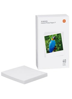 اشتري Xiaomi Instant Photo Paper 3" (40 Sheets) | Glossy Finish | Compatible with Xiaomi Instant Photo Printer 1S | White في الامارات