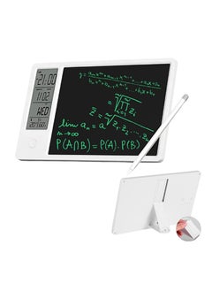 اشتري SYOSI, Desktop LCD Writing Tablet, Drawing Pad with Digital Alarm Clock and Calendar, Electronic Bulletin Board Memo Temperature Humidity for Kids, Bedroom, Office, School في السعودية