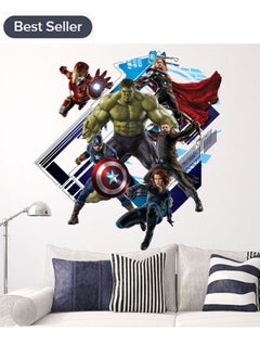 Buy Avengers Hulk Waterproof Wall Sticker Living Room Background Decoration Children's Room Decoration Removable Wallpaper Size 60x60CM in Saudi Arabia