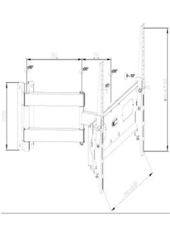 اشتري Full-motion LED/LCD/Curved TV Wall Mount, Suitable for Most 37"-70" Screens, Tv Wall Mount. في الامارات