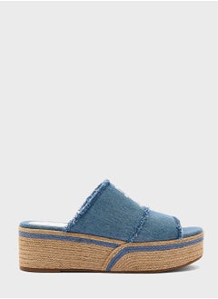 اشتري Denim Platform Wedge Sandals في السعودية