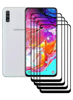 اشتري 4 Pieces Antistatic ESD Dustproof Premium Quality High Definition Tempered Glass Screen Protector Designed For Samsung Galaxy A70 في الامارات