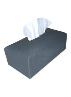 Buy Tissue Box Cover Holder Leather 23.5x12 x11cm in Saudi Arabia