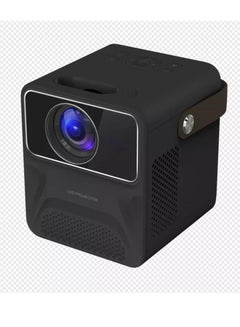 Buy HD Smart Projector Black Android + Remote Control + Netflix + YouTube in UAE