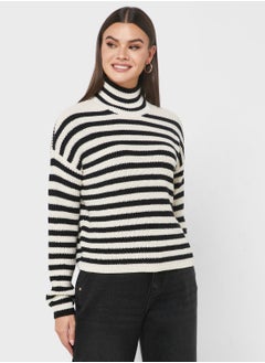 Buy High Neck Knitted Sweater in UAE