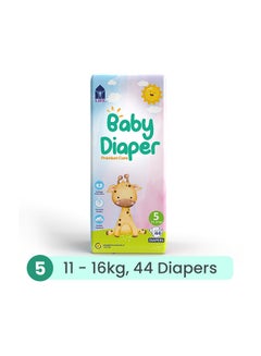 Buy Baby Diaper Size 5, Extra Large, 11-16Kg,  44 Counts in UAE