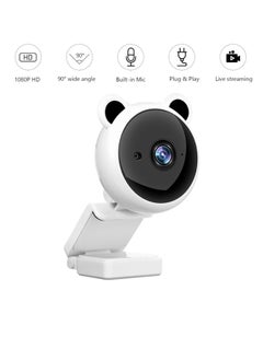 Buy Webcam 1080P HD Panda webcam with microphone driver, suitable for PC desktop computer plug and play video streaming conference game 4k webcam in Saudi Arabia