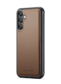 Buy CaseMe Phone Case Compatible with Samsung Galaxy A35 Luxury PU Leather Back Cover Cover Compatible with Samsung Galaxy A35 - Brown in Egypt