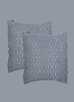 Buy Cushion Cover,45X45 Cm (18X18 inch) 2-Pcs Decorative Throw Pillowcases Without Filler With Beautiful Abstract Art For Sofa Bed Living Room And Couch, Regent Grey in Saudi Arabia