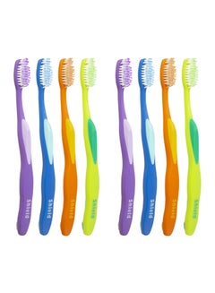 Buy Shield Care Soft-Tip Toothbrush Kinder to Your Teeth (Expert Care - Super Soft Tip) - Adult Toothbrush, 4 Colors - 8 Count (Pack of 1) in UAE