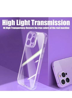 Buy Crystal Clear iPhone Case with Anti-Yellowing, Shock Absorption, and Anti-Scratch Back Cover. Compatible with iPhone 13 pro/14/14 pro in UAE