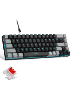 Buy Portable 60% Mechanical Gaming Keyboard, MK-Box LED Backlit Compact 68 Keys Mini Wired Office Keyboard with Red Switch for Windows Laptop PC Mac in Saudi Arabia