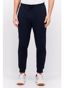 اشتري Men Regular Fit Brand Logo Sweatpants, Navy في الامارات