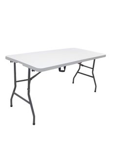 Buy Heavy Duty Foldable Table Ideal For Crafts, Outdoor Events, Picnic Table, BBQ Party, Camping Table, Convenient to Carry With Handle, Lightweight, Portable Table 122X60X74CM Folding Table in UAE