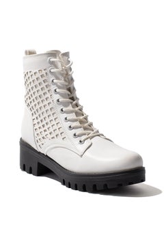 Buy Half Boot Leather-White in Egypt