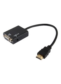 Buy HDMI To VGA Adapter Cable Black in UAE