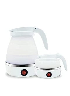 Buy Travel Foldable Silicon Water Heater Jug Collapsible Mini Portable Electric Kettle (White) in UAE