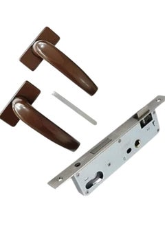 Buy Robustline Aluminum Door Handle White With 20MM Lock Body, Heavy Duty Door Handle Set. (Brown) in UAE