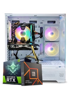 Buy True Nort Gaming PC, AMD Ryzen 7-5800X,RTX 4060 , 16GB RAM, 1TB SSD, Window 11 Pro, White Case in UAE