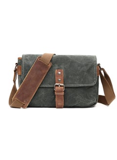 اشتري Vintage Leather Messenger Bag, Single Shoulder Bag, SLR Cameras Bag Canvas Satchel Bag, for School College Campus Commute Outdoor Business Travel Small Daypacks في السعودية