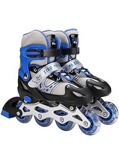 Buy Adjustable Comfort Roller Skates With Led Light Up Front Wheel, Inline Skates Size 31 -34 in Egypt