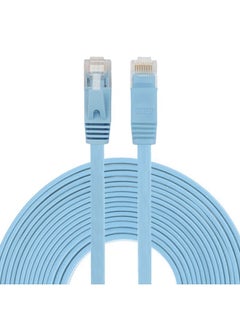 اشتري 8m CAT6 Ultra-thin Flat Ethernet Network LAN Cable, Patch Lead RJ45 (Blue) في الامارات