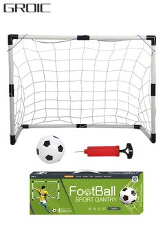 Buy Sports Mini Soccer Goal Set - Backyard + Indoor Mini Net + Ball Set with Pump - Portable Folding Football Goal Set for Kids - 95*70CM in UAE