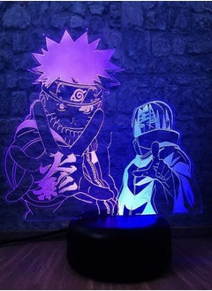 Buy Figure and Uchiha Itachi 3D Table Lamp Kids Toy Gift LED Mixed Double Color Boy Room Decoration Table Sleep Light Atmosphere Gift in UAE